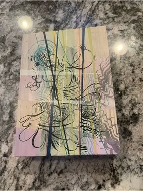 Abstract art on wood